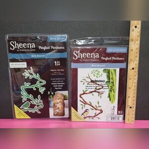 Sheena Bird Branch Metal Die and Clear Stamp Set (0128)
